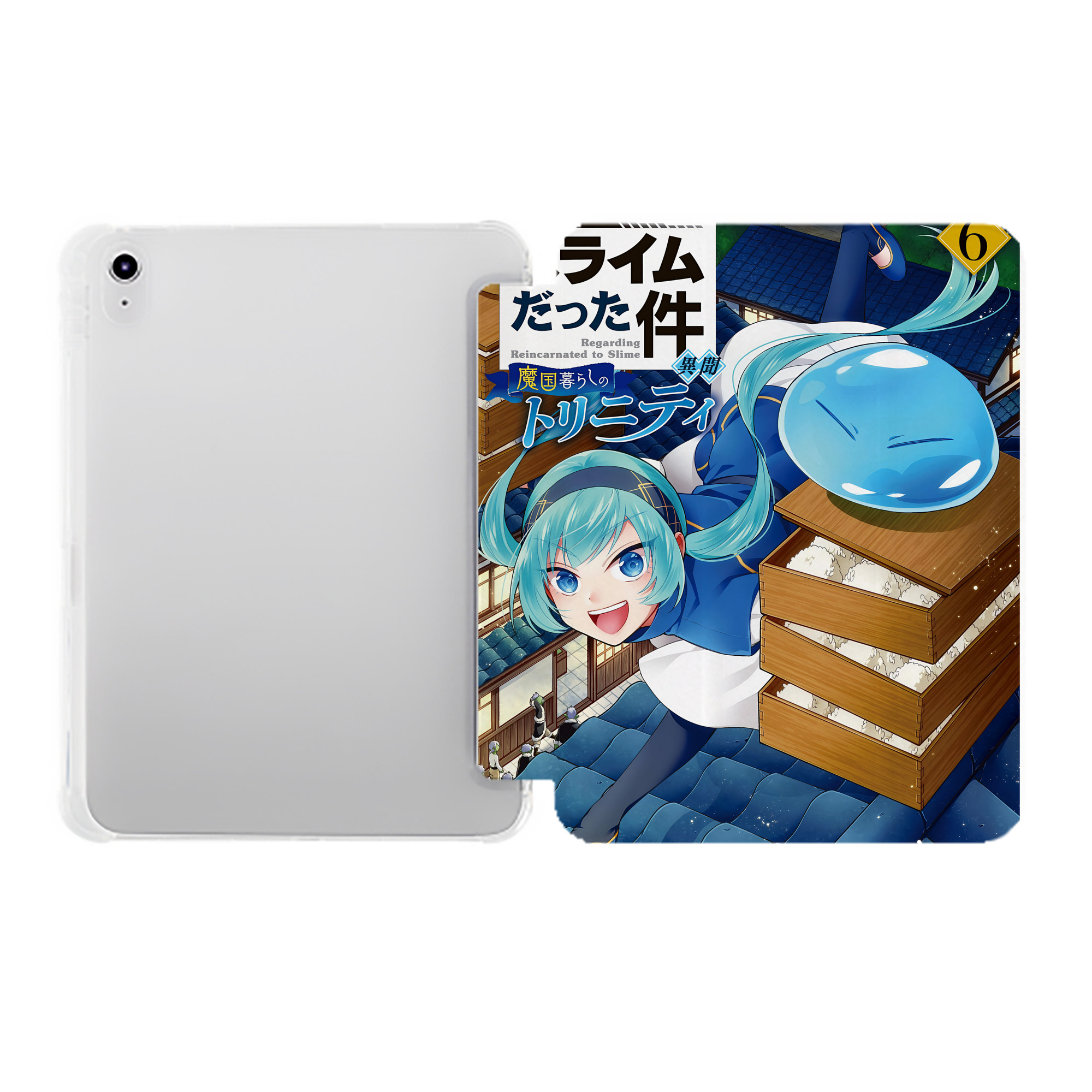 （画像用） 転スラ Regarding Reincarnated to Slime IPad ケース ペン収納付き 三つ折りスタンド PUレザー×シリコン 対応機種9.5/10.5/10.9インチ